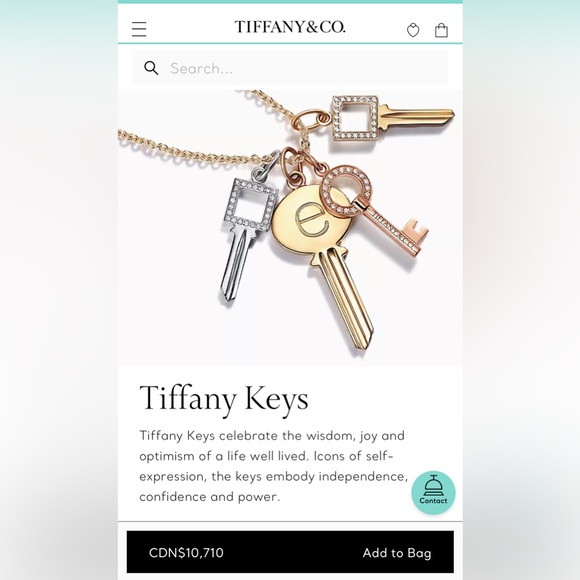TIFFANY & CO. • Vintage Yellow Gold Tiffany Key Pendant + Fine Ball Chain - Picture 15 of 16